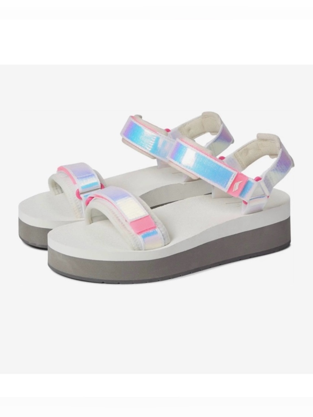 Keds Trio Women’s Iridescent White Platform Summer Sandals Size 11 NWT